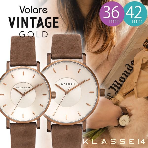KLASSE14 クラス14 正規品 腕時計 レディース メンズ Vintage Gold Brow...
