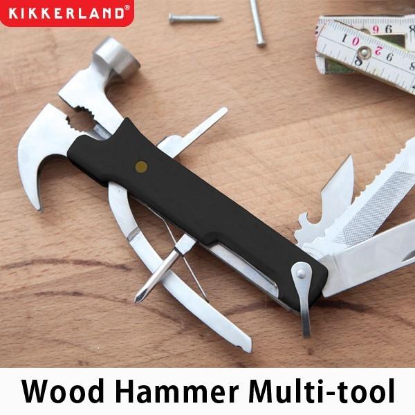 おもしろ 雑貨 キッカーランド KIKKERLAND  ウッド ハンマー マルチ ツール ハンマー付...
