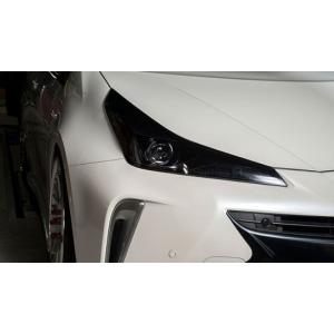 50プリウス前期　ヘッドライトスモークカバー　シックスセンス 50プリウス前期用ヘッドライトカバー スモーク 【シックスセンス