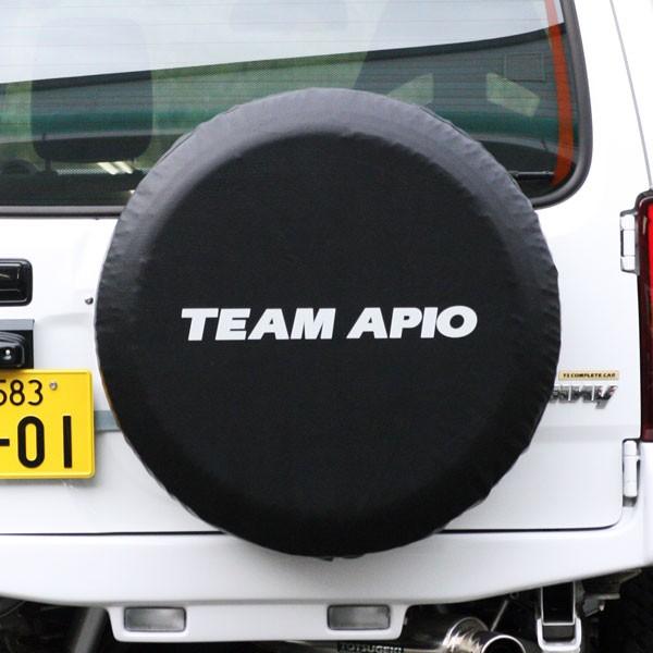 アピオ ジムニー スペアタイヤカバー TEAM APIO 175/80R16 表皮素材：ビニールレザ...