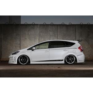 クール レーシング プリウスα 40系 後期 サイドステップ SG ストロンググレード FRP 未塗...