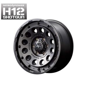 【ホイール4本】16インチ H12 SHOTGUN バレルブラック【JB74】 送料無料 ジムニーシエラ MID ナイトロパワー H12 SHOTGUN