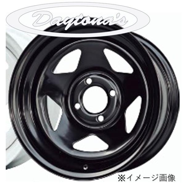 15インチ 4H100 6J+32 4穴 DAYTONA'S S/R ホイール 1本 ブラック MO...