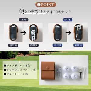 ゴルフ ボールケース ベルト ボール ポーチ ...の詳細画像3