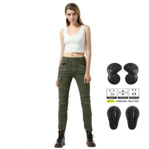 LOONG BIKERバイクジーンズ 女性 バイクパンツ 春秋冬 デニム