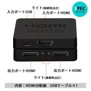 HDMI 分配器 HDMIスプリッター 4K 2K 対応 高画質 映像