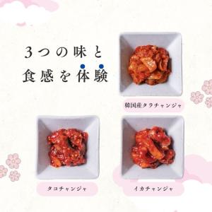 《冷凍》食べ比べチャンジャ1kg(3個セット)＊タコ・イカ・タラ（韓国産）｜sinnara