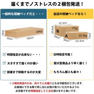 「新生活」収納ベッド シングルベッド 宮棚付き...の詳細画像1