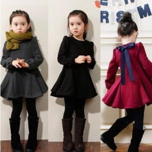 キッズ ジュニア 女の子 フリル レースキッズワンピース 子供服 長袖 春秋冬服 ドレス 春秋 裏起毛