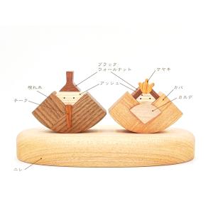 お雛さま 木のお雛さま 雛人形 木製 ひな飾り...の詳細画像2