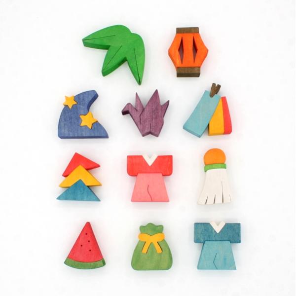 七夕オーナメント11個セット　森林工芸館ステージツリー用　七夕置物　七夕飾り