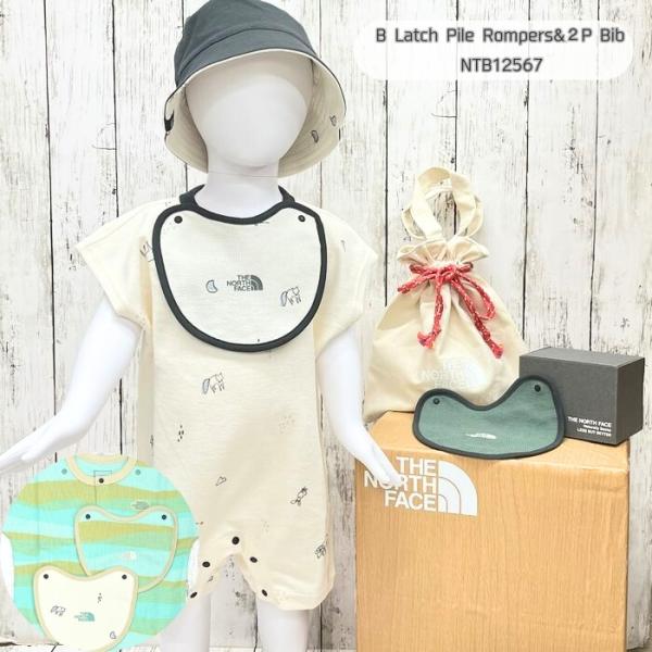 ザ・ノース・フェイス NTB12567 ベビーラッチパイルロンパース＆2Pビブ［70cm・80cm］...