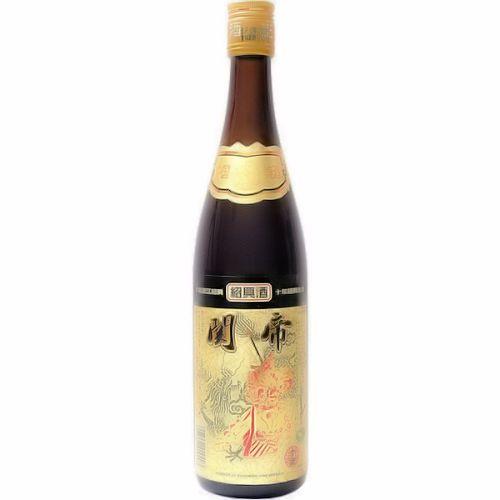 ［お酒　中国酒]紹興酒 関帝陳年10年花彫（金ラベル） 600ml