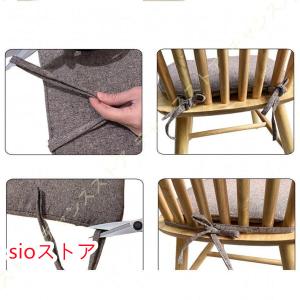 セットダイニングチェアクッション座布団椅子用馬...の詳細画像4