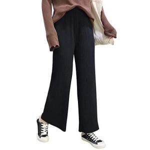 Muxuryee カジュアル シフォン ブラックktk03L ロング丈