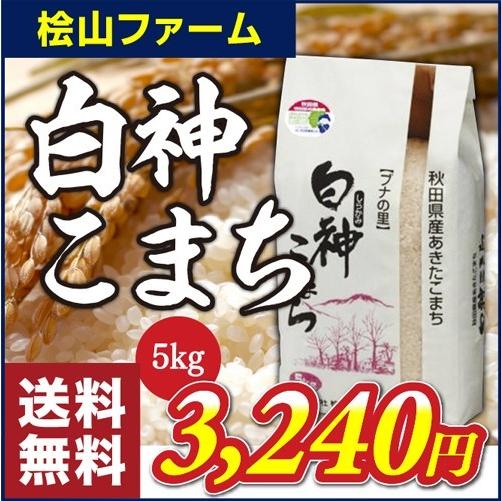 【桧山ファーム／送料無料】白神こまち　5kg［常温］