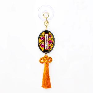 開運 白崎八幡宮 ステンド型 交通安全お守り 吸盤タイプ ブルー 当宮に