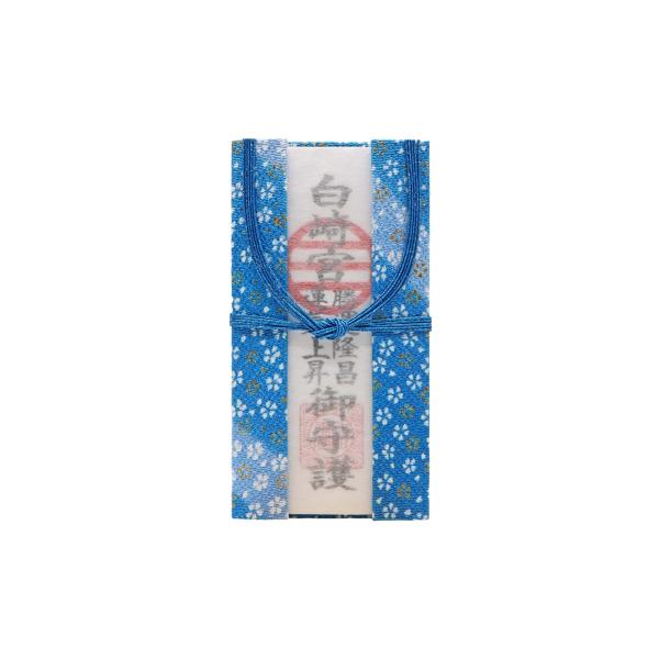 勝運隆昌・運気上昇ちりめん札　同系色水引付き　桜の花びら柄　神社で祈願済み