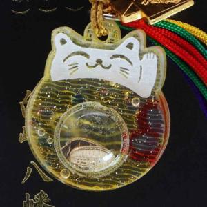 福招き猫 アクリルレンズ 神社のお守り 開運招...の詳細画像3