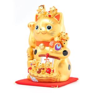 金運財運UP 風水金運招福づくし招き猫七福神白...の詳細画像1