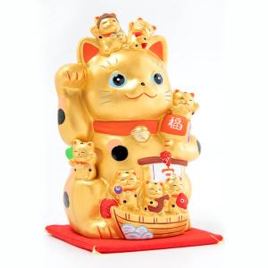 金運財運UP 風水金運招福づくし招き猫七福神白...の詳細画像2