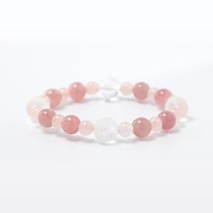 開運 ガーネット 水晶 ローズクォーツ ブレスレット お守り 岩国に鎮座