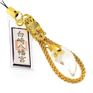 開運厄除 龍頭付き昇龍パワーストーン水晶勾玉お...の詳細画像1
