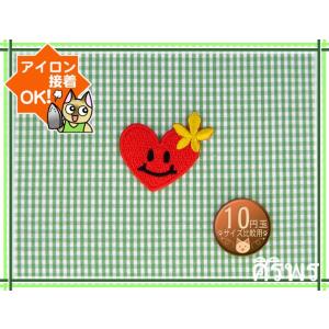 アイロンワッペン/刺繍/アップリケ/花ハートスマ...の商品画像