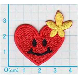 アイロンワッペン/刺繍/アップリケ/花ハートス...の詳細画像1
