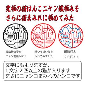 超ニャン鑑極み 印鑑 はんこ 猫 オーダー 可...の詳細画像2