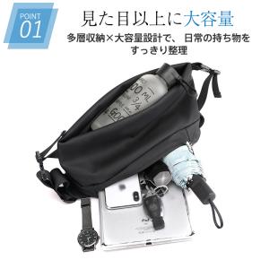 ボディバック メンズ 撥水 防水 ワンショルダ...の詳細画像1