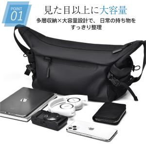 ショルダーバッグ メンズ 大きめ 斜めがけ 肩...の詳細画像3