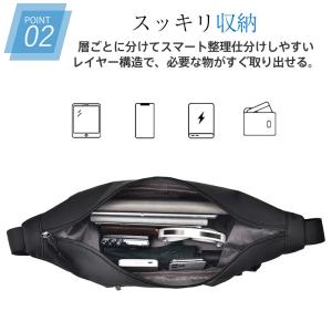 ショルダーバッグ メンズ 大きめ 斜めがけ 肩...の詳細画像4