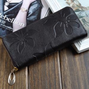 長財布 レディース 財布 牛革 本革 花柄 大...の詳細画像2