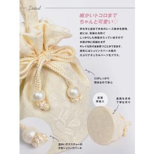 巾着バッグ レース バッグ 袴巾着 浴衣バッグ...の詳細画像5