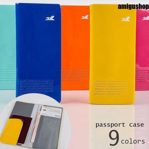 パスポートケース パスポートカバー トラベルグッズ 旅行用品 旅券 二つ折り 貴重品入れ 薄手 シン...