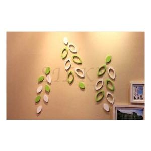 木でできたウォールステッカー 立体リーフ 選べる3色 3Dシール ウッド 北欧 はがせる 壁紙シール インテリアシール 壁紙 賃貸 装飾 ウォールデコ 送料無料