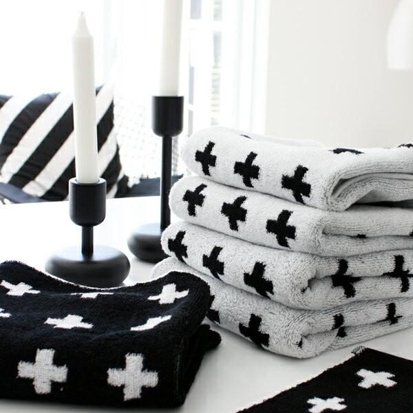 フェイスタオルおしゃれ 北欧 クロス柄 今治産 綿100％ モノトーン シンプル おしゃれ 速乾 ふ...