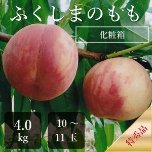 【8月上旬発送】ふくしまのもも　桃　美郷（みさと）3.6キロ箱＜化粧箱＞特秀品　8〜10玉　5600円　＜予約販売＞ふくしまプライド。