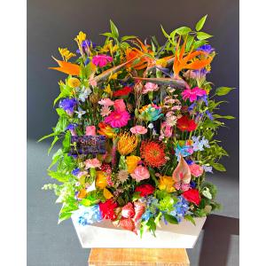 中古 茶道具 花入れ 置用 志野焼き 四方 加藤十右衛門作 志野焼
