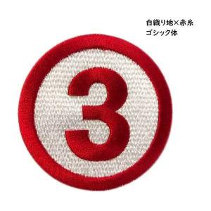 数字ワッペン/丸枠 2.5cm〜9cm 丸型 ...の詳細画像2