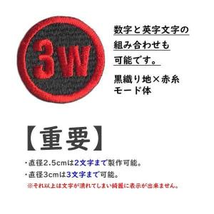 数字ワッペン/丸枠 2.5cm〜9cm 丸型 ...の詳細画像3