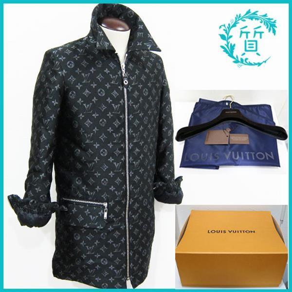 極美品 ルイヴィトン LOUIS VUITTON ダウンジャケット フェザー シルク ロングコート ...