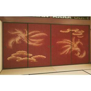 超高級ふすま紙 鳳凰図 4枚組 (襖紙/襖絵/...の詳細画像1