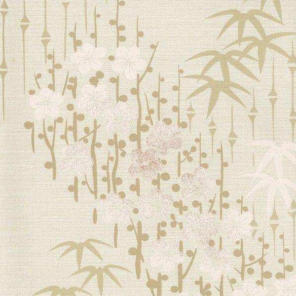 高級織物襖紙　ことほぎ　１枚物　（襖紙/ふすま紙/花柄/総模様/張替)