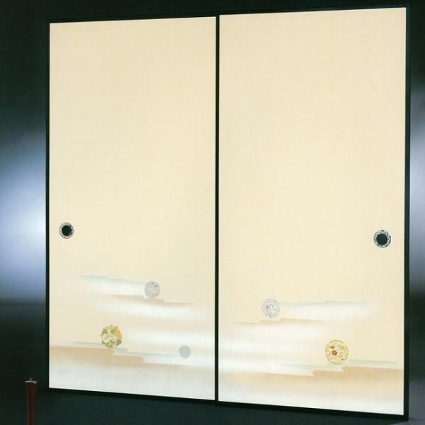 高級織物襖紙　伝統手加工襖絵　Ｎｏ．１６９　２枚組　（襖紙/ふすま紙/松/張替)