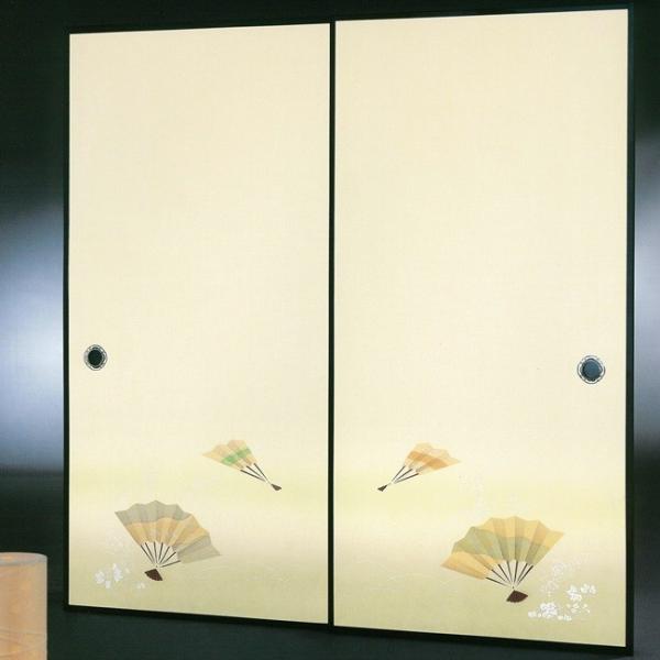 高級織物襖紙　伝統手加工襖絵　Ｎｏ．１７５　２枚組　（襖紙/ふすま紙/松/張替)