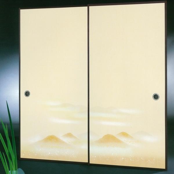 高級織物襖紙　伝統手加工襖絵　Ｎｏ．１８２　２枚組　（襖紙/ふすま紙/松/張替)