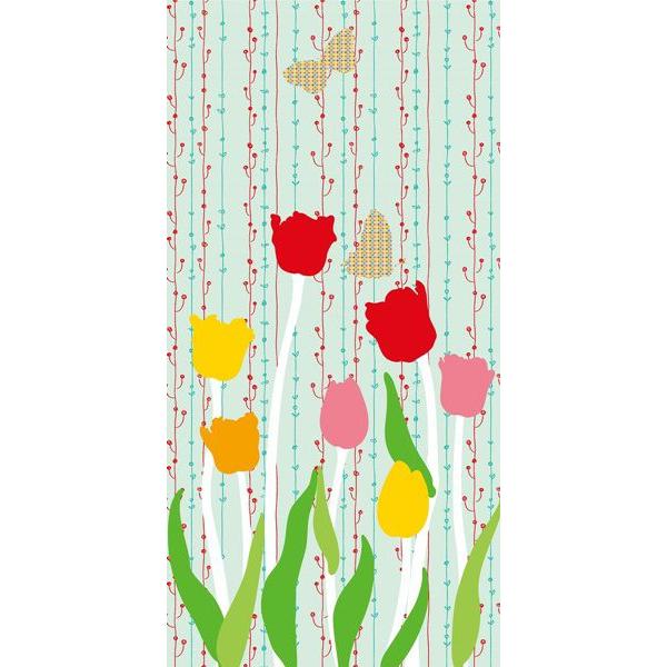 おしゃれなデザイン襖紙　チューリップ　鳥の子和紙使用　（襖/ふすま紙/モダン/和紙/かわいい/可愛い...