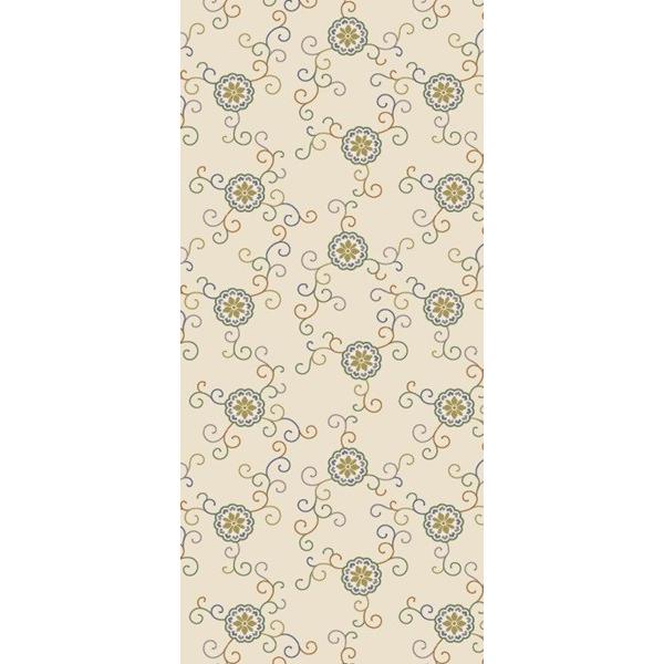 おしゃれなデザイン襖紙　彩色唐草　鳥の子和紙使用　（襖/ふすま紙/モダン/和紙/オシャレ/張替)